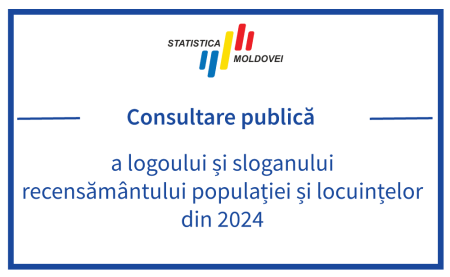 Consultare publică a logoului și sloganului pentru recensământul populației și locuințelor din anul 2024