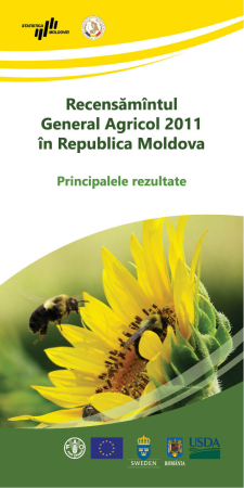 Publicaţia „Recensămîntul General Agricol 2011 - Rezultate principale” este plasată pe pagina web 
